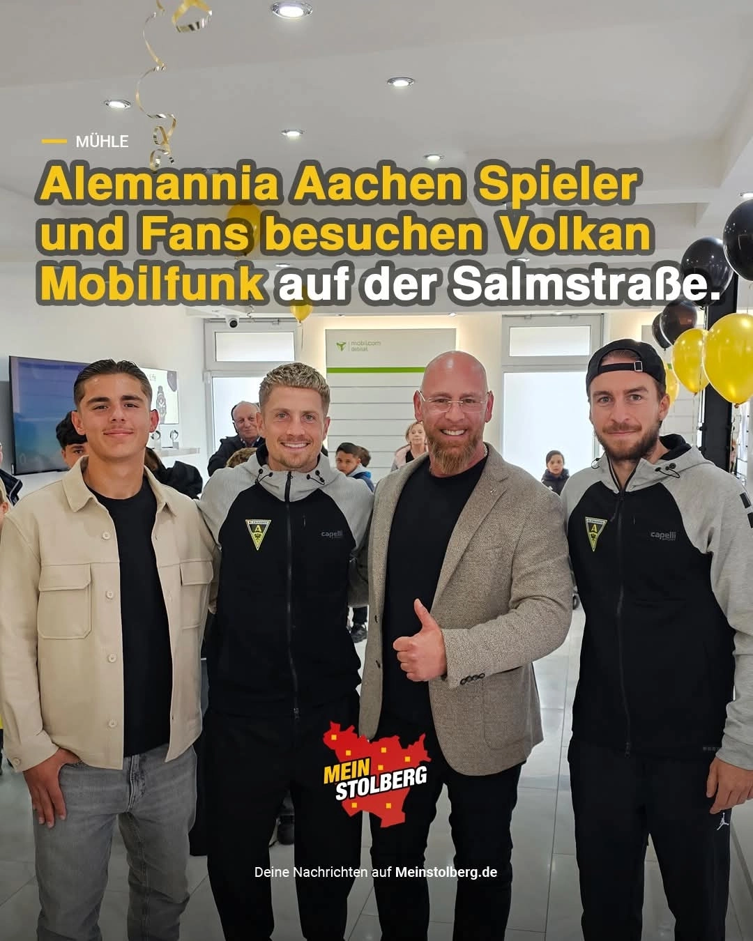 * Mühle ⚽ Volkan lädt Alemannia Aachen Spieler und Fans in sein Geschäft ein *